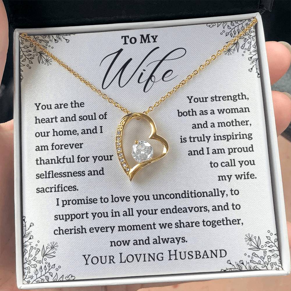 To My Wife - Heart And Soul - Forever Love Necklace